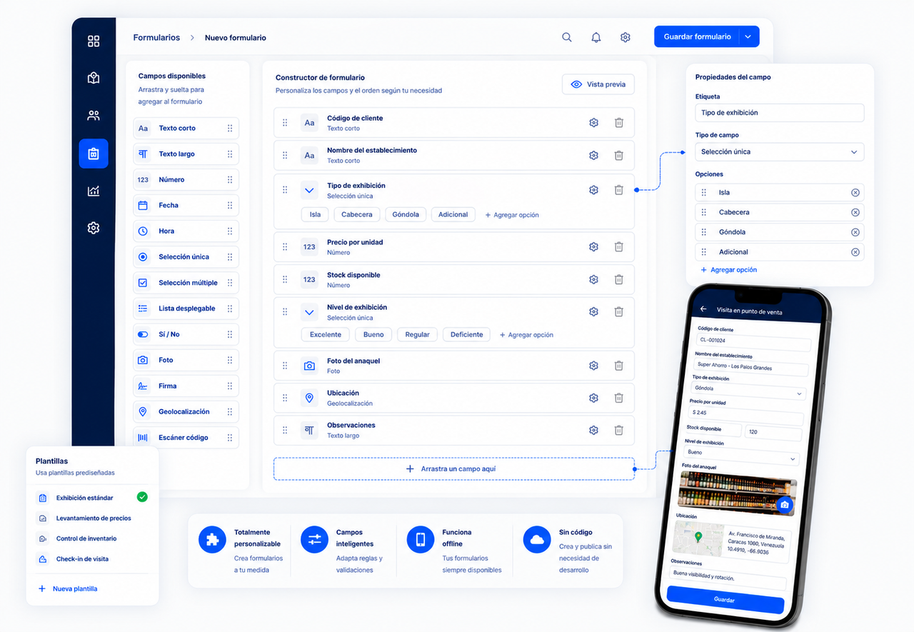 Checklists y formularios dinámicos